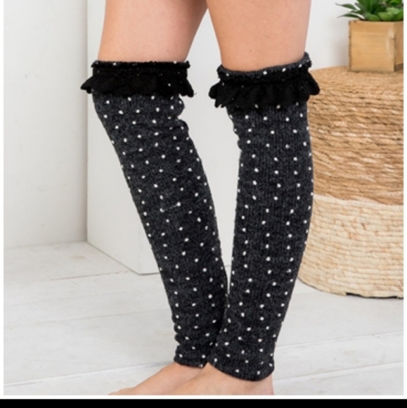 Gave away for free A'reve Polk Dot Crochet Lace Leg Warmer Boot Toppers - Picture 4 of 7